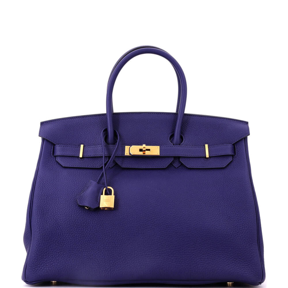Hermes Birkin 35 Blue Togo with Gold Hardware